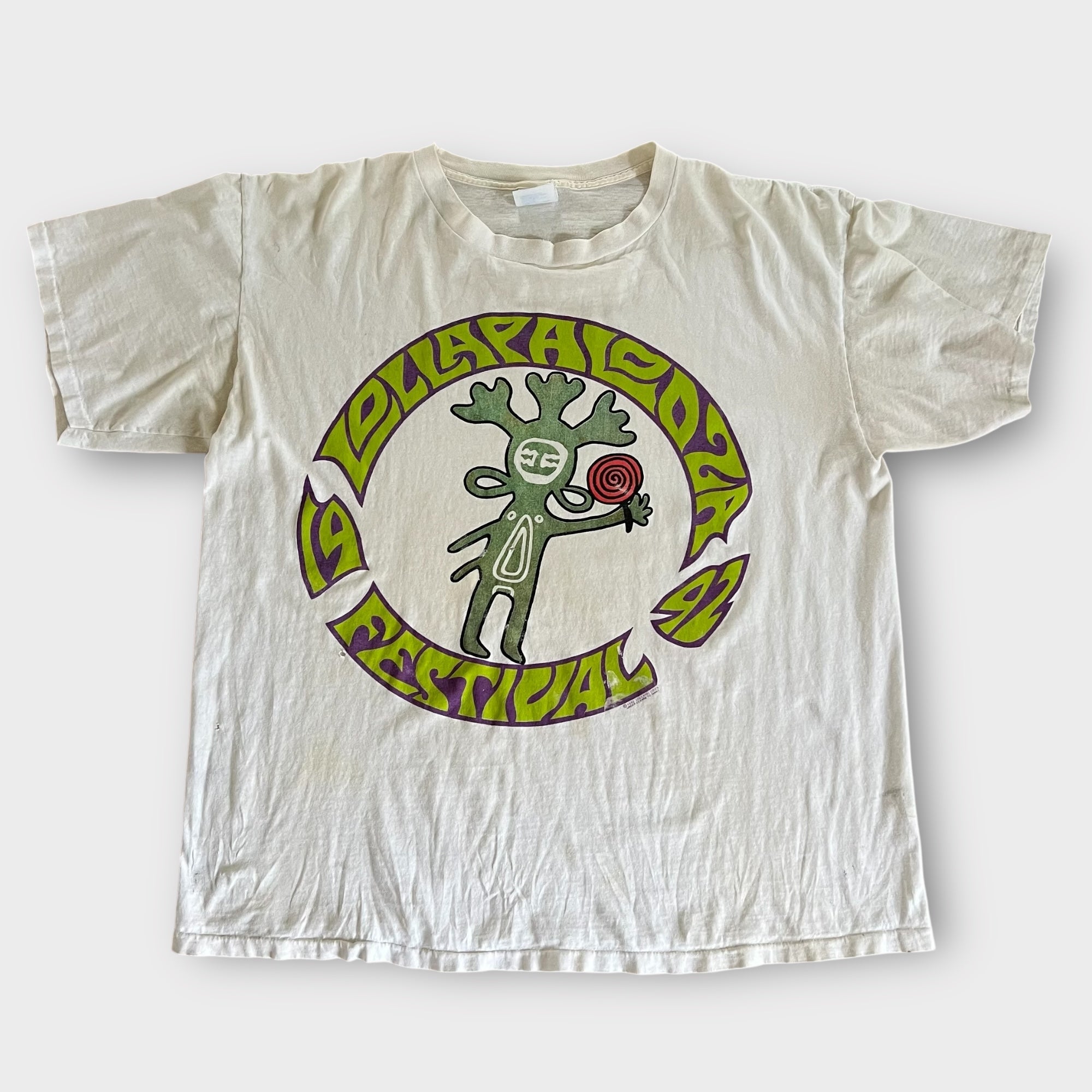 1992 Lollapalooza Festival Vintage Tee Shirt Red Hot Chili Peppers, Ministry, Ice Cube, Soundgarden, The Jesus And Mary Chain, Pearl Jam, Lush