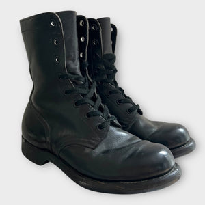 1963 Vietnam Combat Military Army Marine Black Leather Vintage Boots Size 7