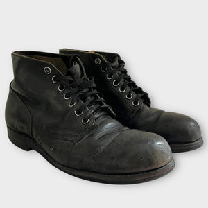 1950s Combat Officer Army Military Marine  Vintage  Boots Size 9
