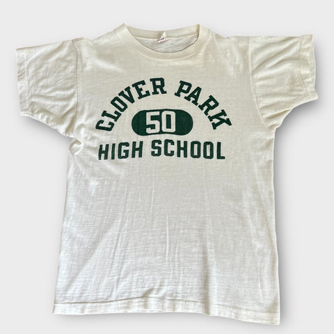1950's Clover Park High School Physical Education P.E. Athletic Vintage Tee Shirt (Champion Running Man Tag)