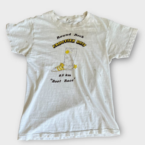 1970's Round Rock Frontier Days "Boot Race" Vintage Tee Shirt