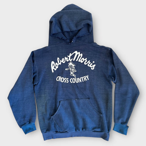1970's Robert Morris Cross Country Vintage High School Athletics Sports Hoodie Sweatshirt