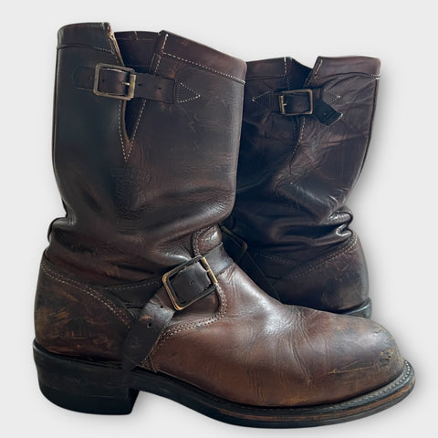 1980's Chippewa Brown Leather Engineer Boots