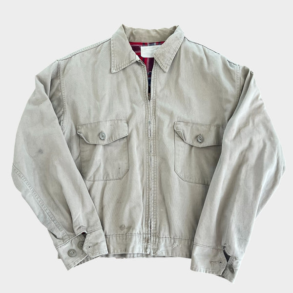 1950's Plaid Lined American Workwear Cotton Twill Ranch Utility Jacket