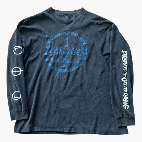 1991 Prong "Prove You Wrong" Tour Vintage Band Long Sleeve Tee Shirt