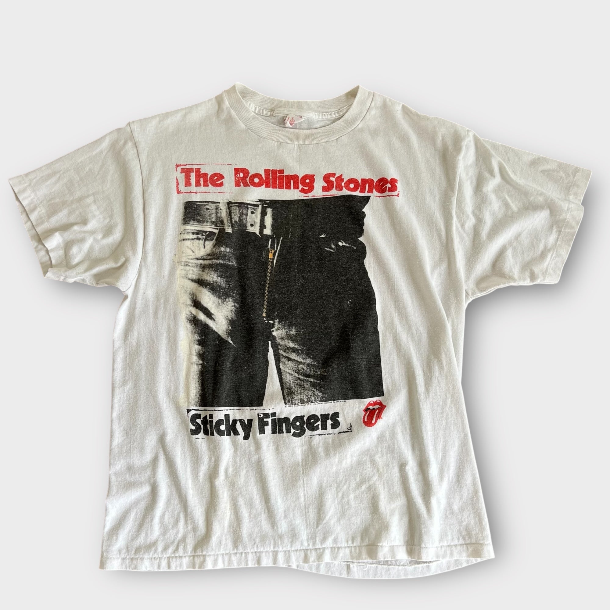 1989 The Rolling Stones "Sticky Fingers" Vintage Band Promo Tee Shirt