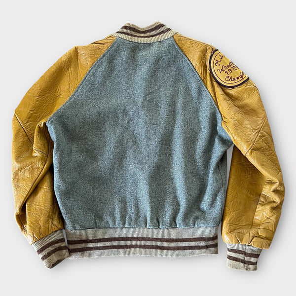 1972 High School Wrestling Champions Vintage Letterman Varsity Jacket