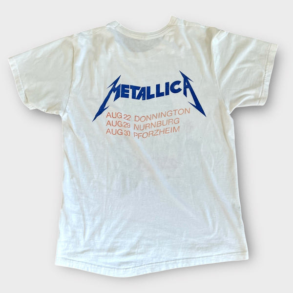 1987 Metallica "Crash Course" Euro Tour Dates Vintage Band Tee Shirt