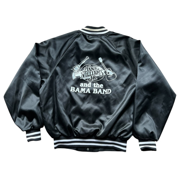 1980's Hank WIlliams Jr and The Bama Band Vintage Country Music Tour  Satin Jacket