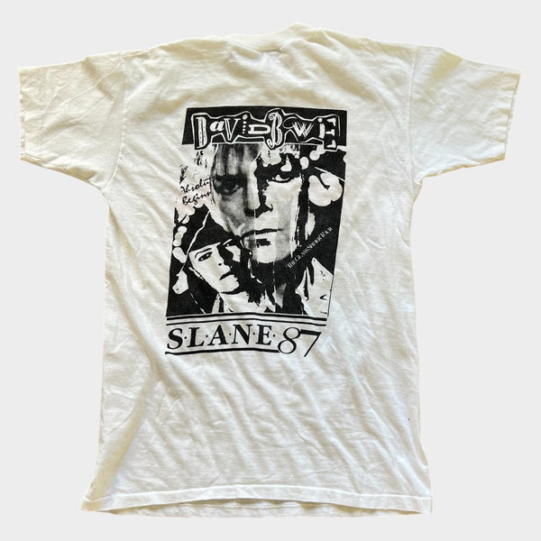 1987 David Bowie "Glass Spider" Tour at Slane Stadium in Ireland Vintage Parking Lot Tee Shirt