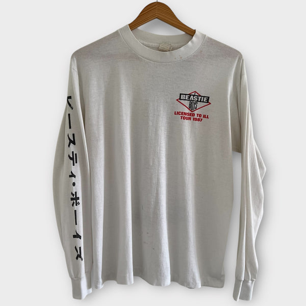 1987 Beastie Boys "Licensed To Ill" Japan Tour Vintage Band Long Sleeve Tee Shirt
