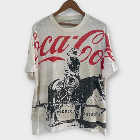 1994 Coca Cola Cowboy Vintage AOP Tee Shirt Coke