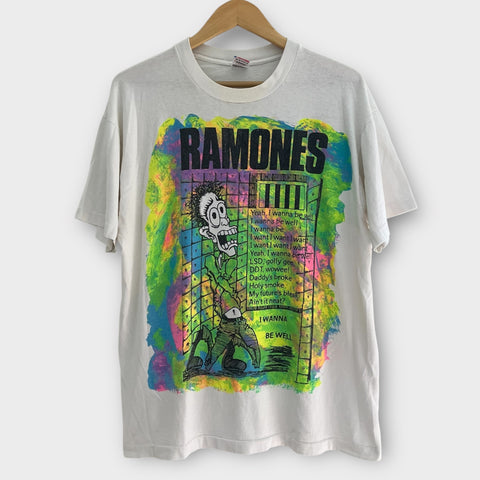 1990 Ramones "Escape From New York" Tour Vintage Band Tee Shirt