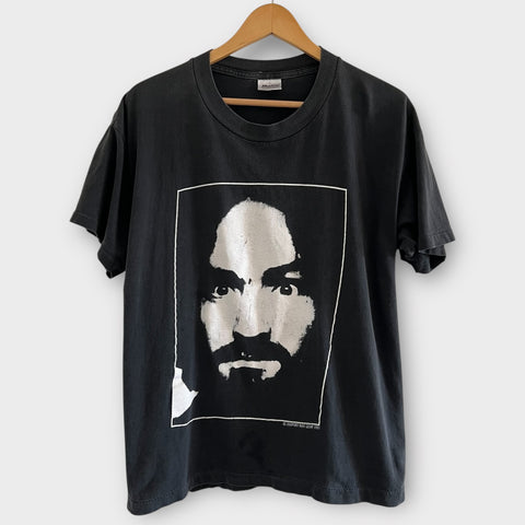 1993 Charles Manson "Charlie Don't Surf" Vintage Tee Shirt