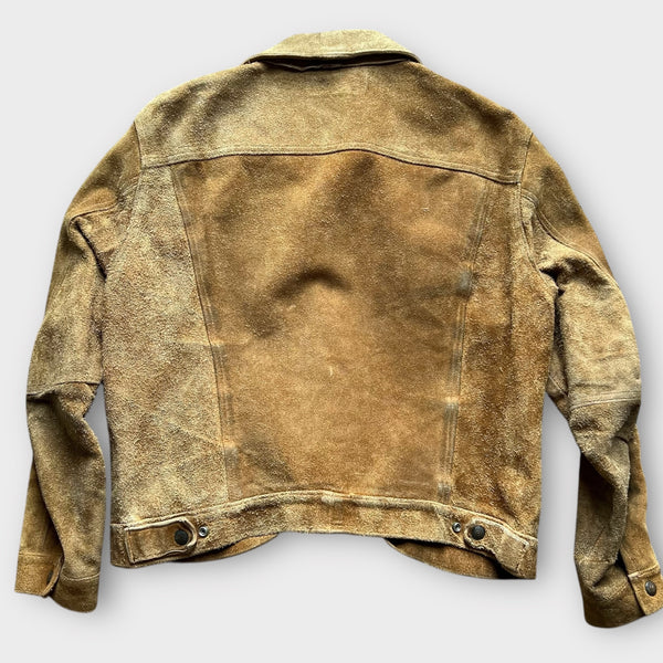 1960's Levi's BIG E Vintage Brown Suede Leather Western Field Trucker Jacket