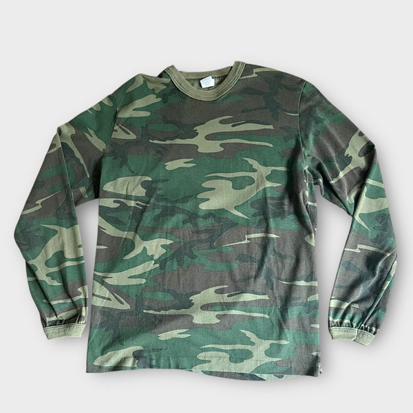 1980's Camo Army Vintage Long Sleeve Tee Shirt