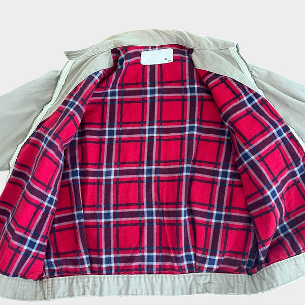 1950's Plaid Lined American Workwear Cotton Twill Ranch Utility Jacket