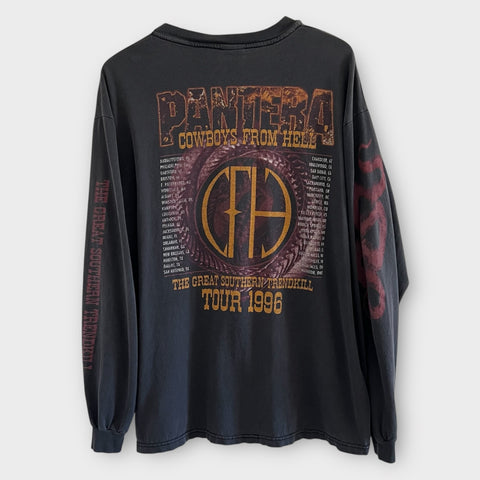 1996 Pantera "Cowboys From Hell" Tour Vintage Band Long Sleeve Tee Shirt