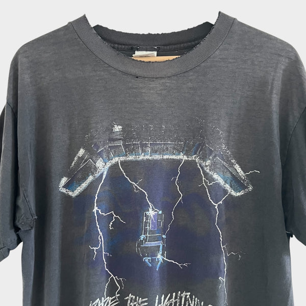 1994 Metallica "Ride The Lightning" Vintage Band Promo Tee Shirt