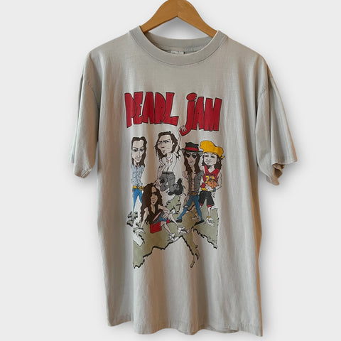 1992 Pearl Jam "World Jam"  Euro Tour Vintage Band Tee Shirt