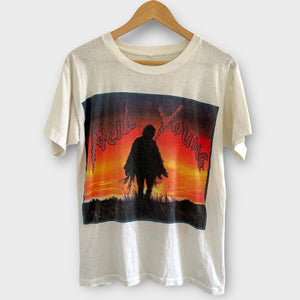 1993 Neil Young w/ Pearl Jam, James, Booker T, 4 Non Blondes UK Tour Dates Vintage Band Tee Shirt