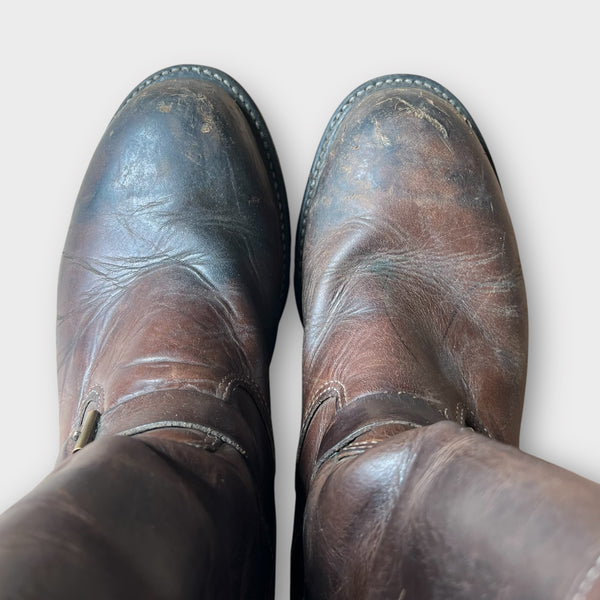 1980's Chippewa Brown Leather Engineer Boots