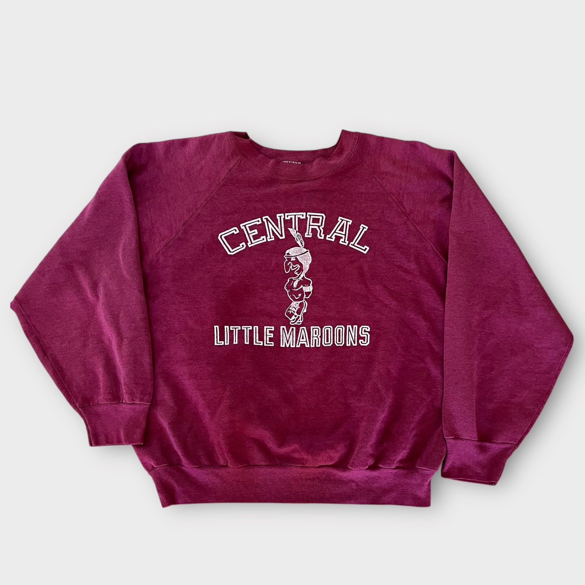 1980's Central Little Maroons Indian Mascot Vintage High School School Sweatshirt