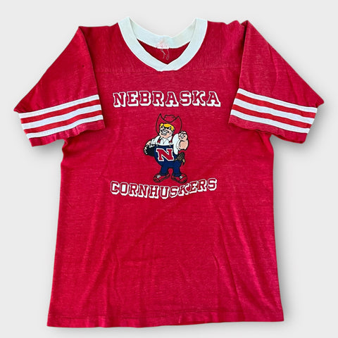 1970's Nebraska Cornhuskers Vintage Mascot Jersey Tee Shirt