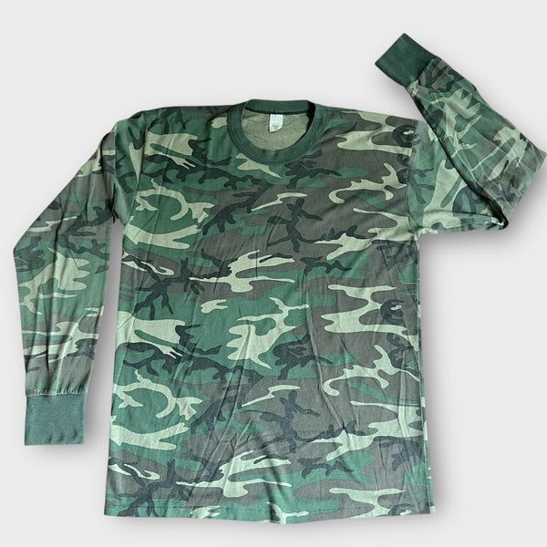 1970's Camo Army Vintage Long Sleeve Tee Shirt