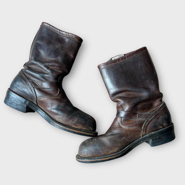 1980's Chippewa Brown Leather Engineer Boots