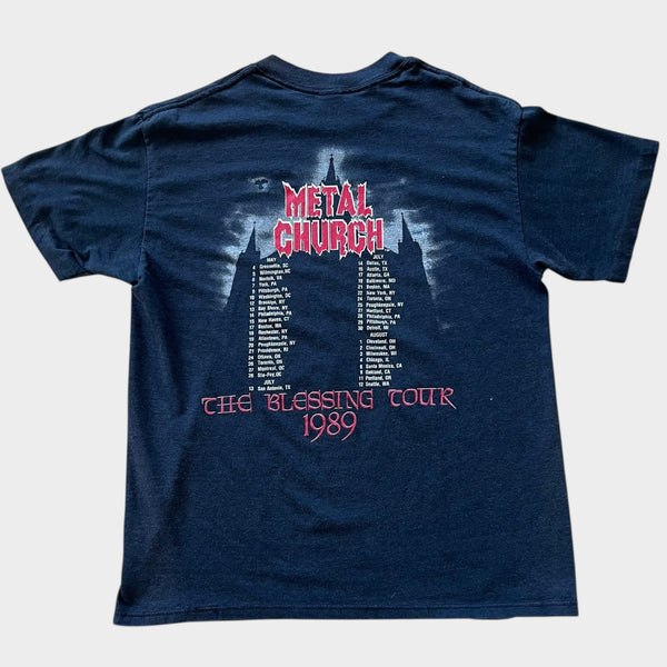1989 Metal Church "The Blessing Tour" Vintage Band Tee Shirt