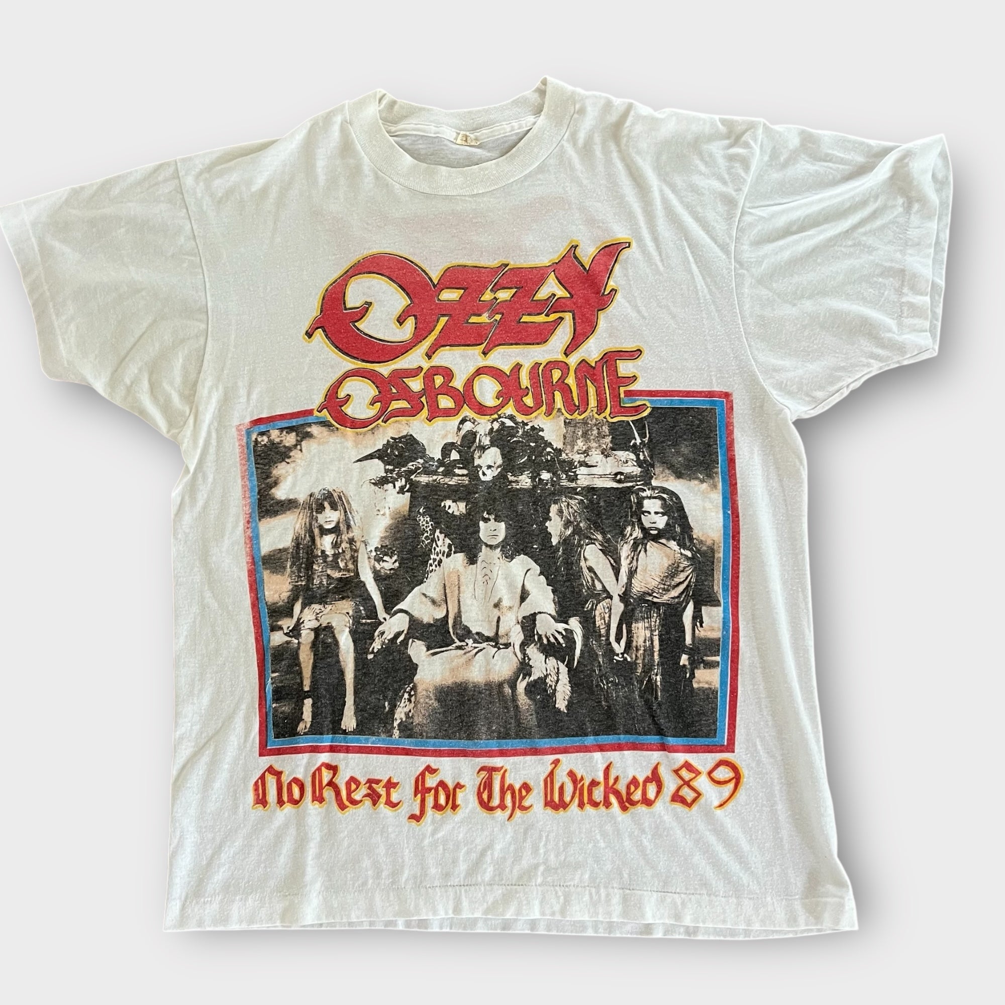 1989 Ozzy Osbourne "No Rest For The Wicked" Tour w/ Vixen & White Lion Vintage Band Tee Shirt