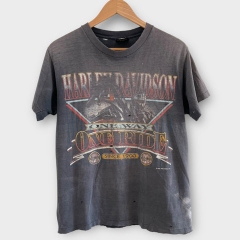 1992 Harley Davidson Motorcycle Marietta, Ohio Vintage Tee Shirt