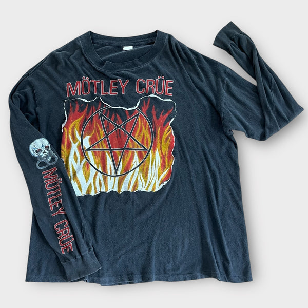 1983 Motley Crue "Shout Out The Devil" Vintage Tour Band Long Sleeve Tee Shirt