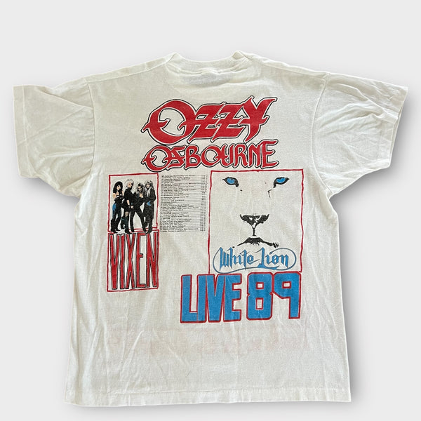 1989 Ozzy Osbourne "No Rest For The Wicked" Tour w/ Vixen & White Lion Vintage Band Tee Shirt