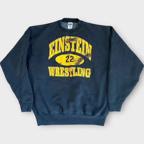 1990s Einstein Wrestling Vintage High School Athletics Sports Sweatshirt