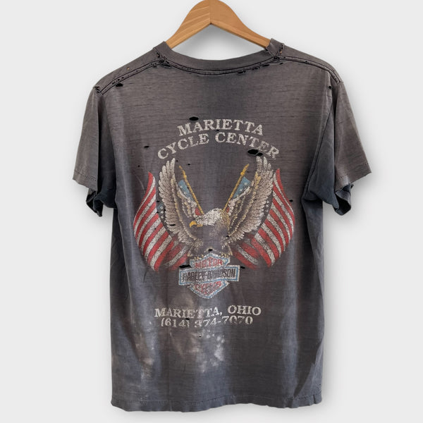 1992 Harley Davidson Motorcycle Marietta, Ohio Vintage Tee Shirt