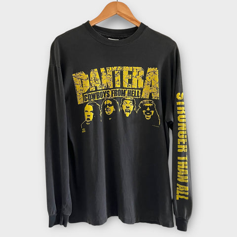 1992 Pantera "Cowboys From Hell" Vintage Band Promo Long Sleeve Tee Shirt