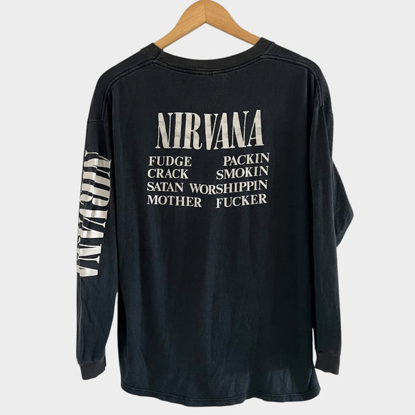1992 Nirvana "Vestibule" Vintage Long Sleeve Tee Shirt