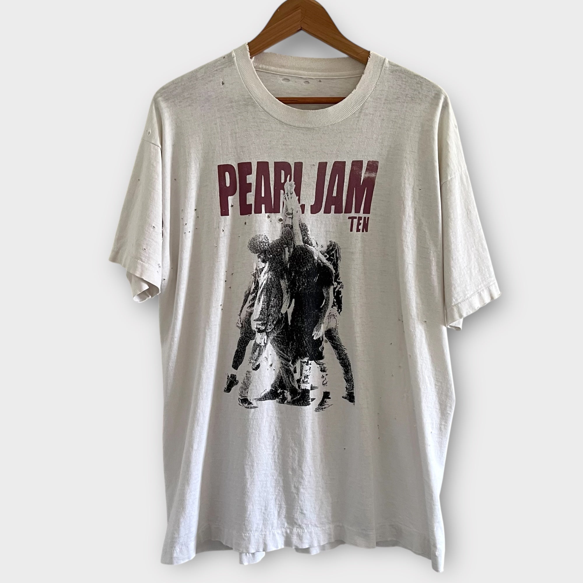 1991 Pearl Jam "Ten" Vintage Band Promo Tee Shirt