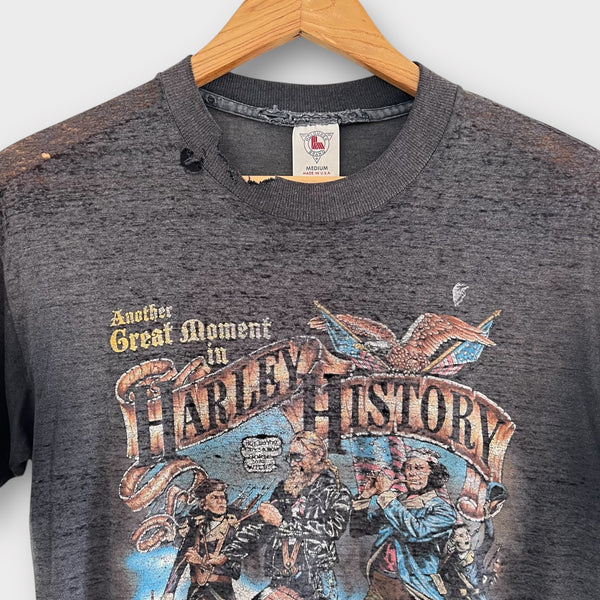 1980's Harley Davidson Motorcycle Fayetteville, Arkansas Vintage Tee Shirt