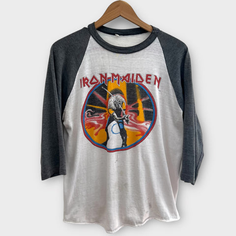 1981 Iron Maiden Japan Tour Vintage Band Raglan Tee Shirt