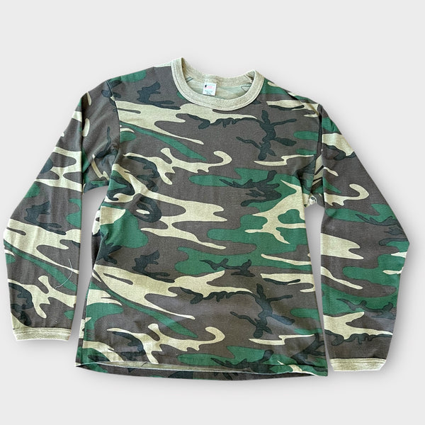 1980's Camo Army Vintage Long Sleeve Tee Shirt