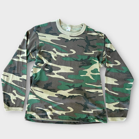 1980's Camo Army Vintage Long Sleeve Tee Shirt
