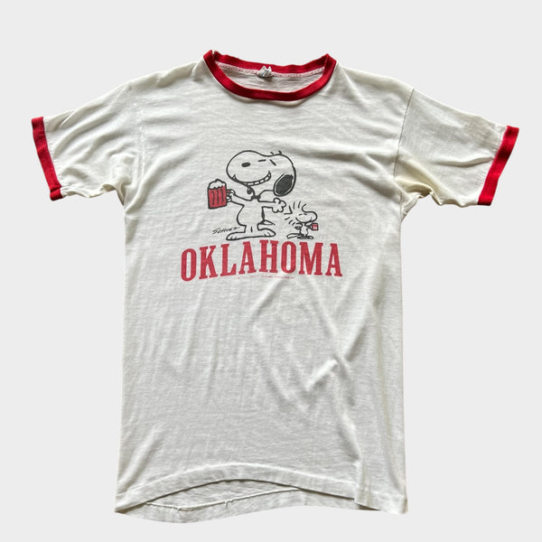 1970's Snoopy Oklahoma Vintage Ringer Tee Shirt