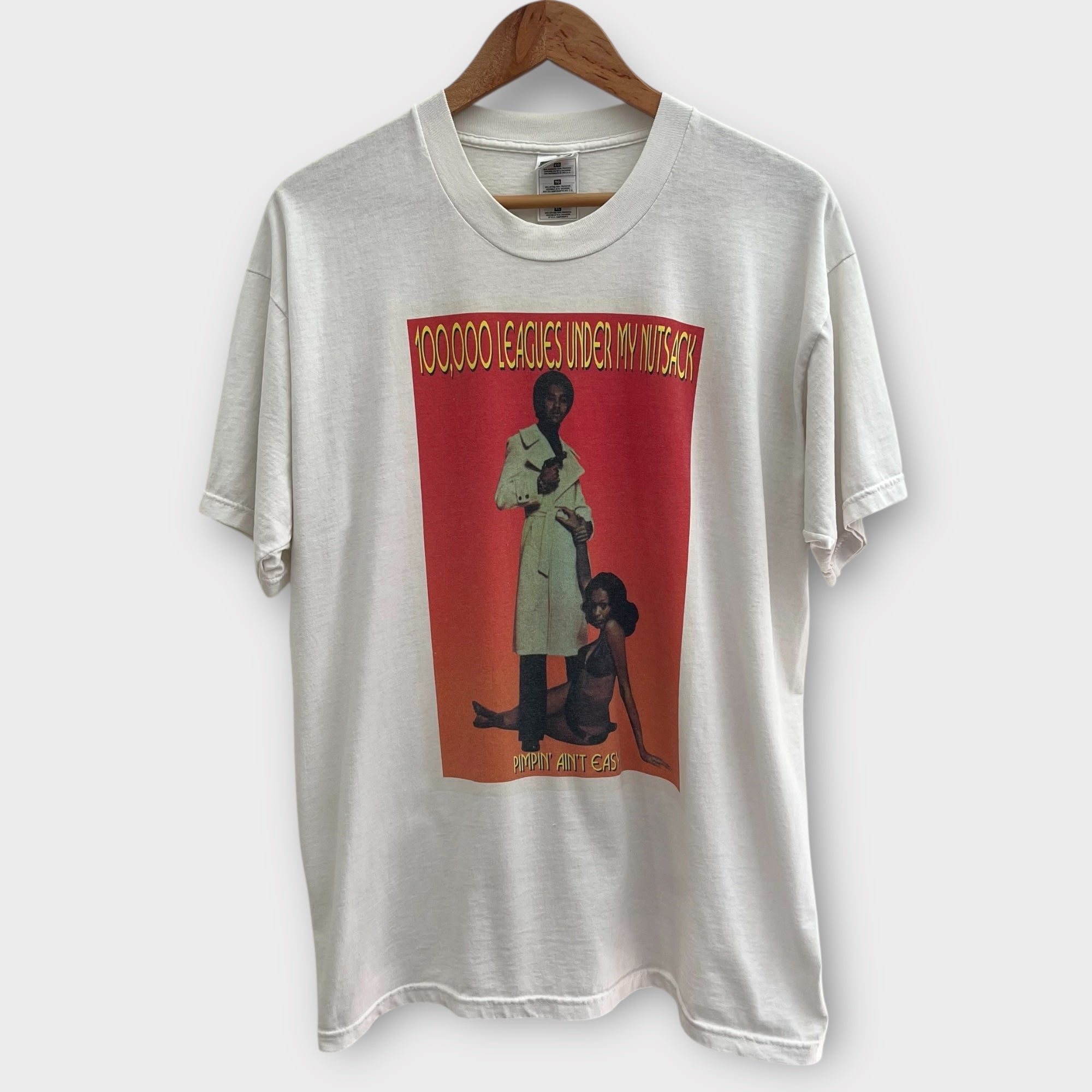 1990's 100,000 Leagues Under My Nutsack "Pimpin Ain't Easy" Vintage Tee Shirt