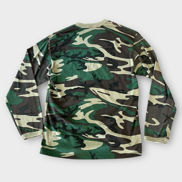 1980's Camo Army Vintage Long Sleeve Tee Shirt
