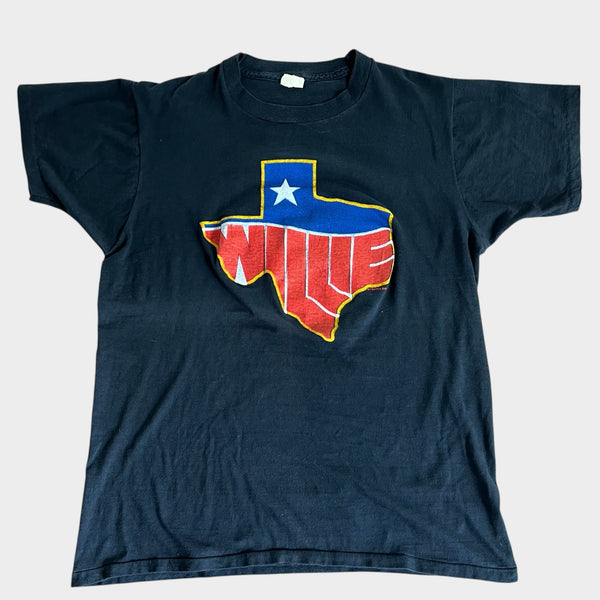 1983 Willie Nelson Vintage Tour Country Music Band Tee Shirt