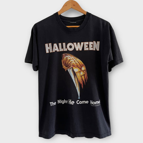 1990's Halloween "The Night He Came Home" Vintage Movie Promo Tee Shirt