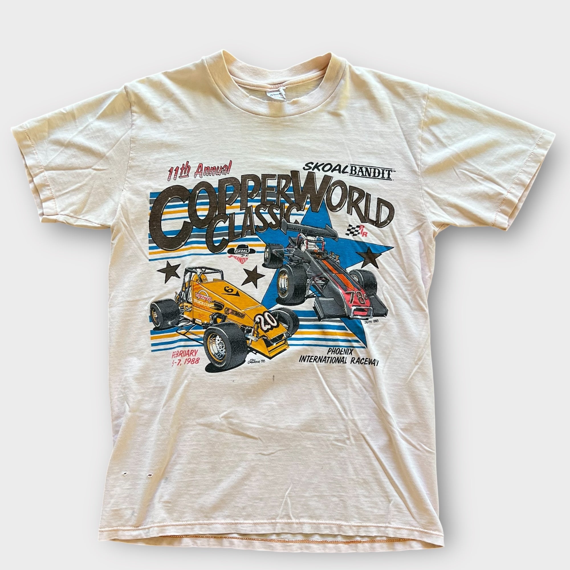 1988 Copper World Classic Phoenix International Raceway Skoal Bandit Vintage Car Racing NASCAR Tee Shirt